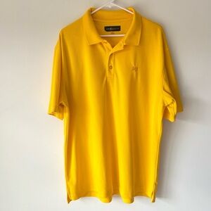 Loud Mouth Yellow Short Sleeve Golf Polo Activewear Performance Colorful